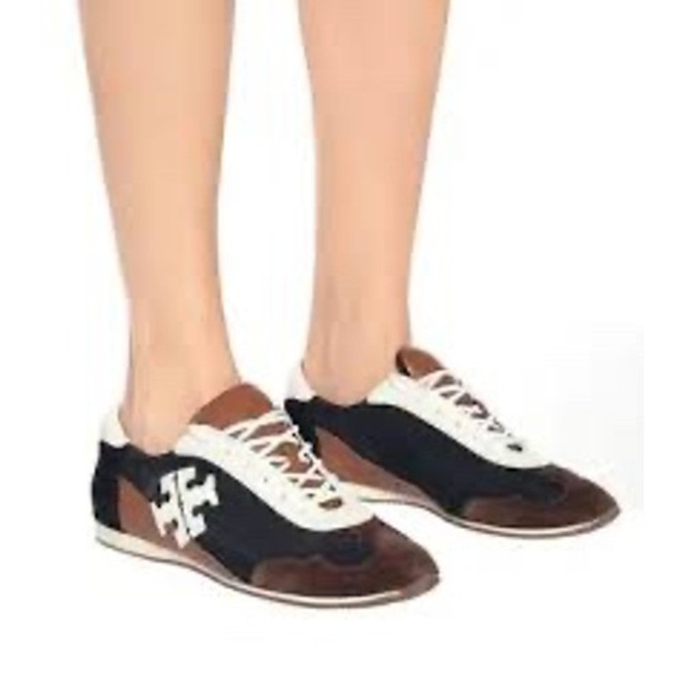 Tory Burch Vintage Suede‎ Trimmed Sneakers Trimmed 10M